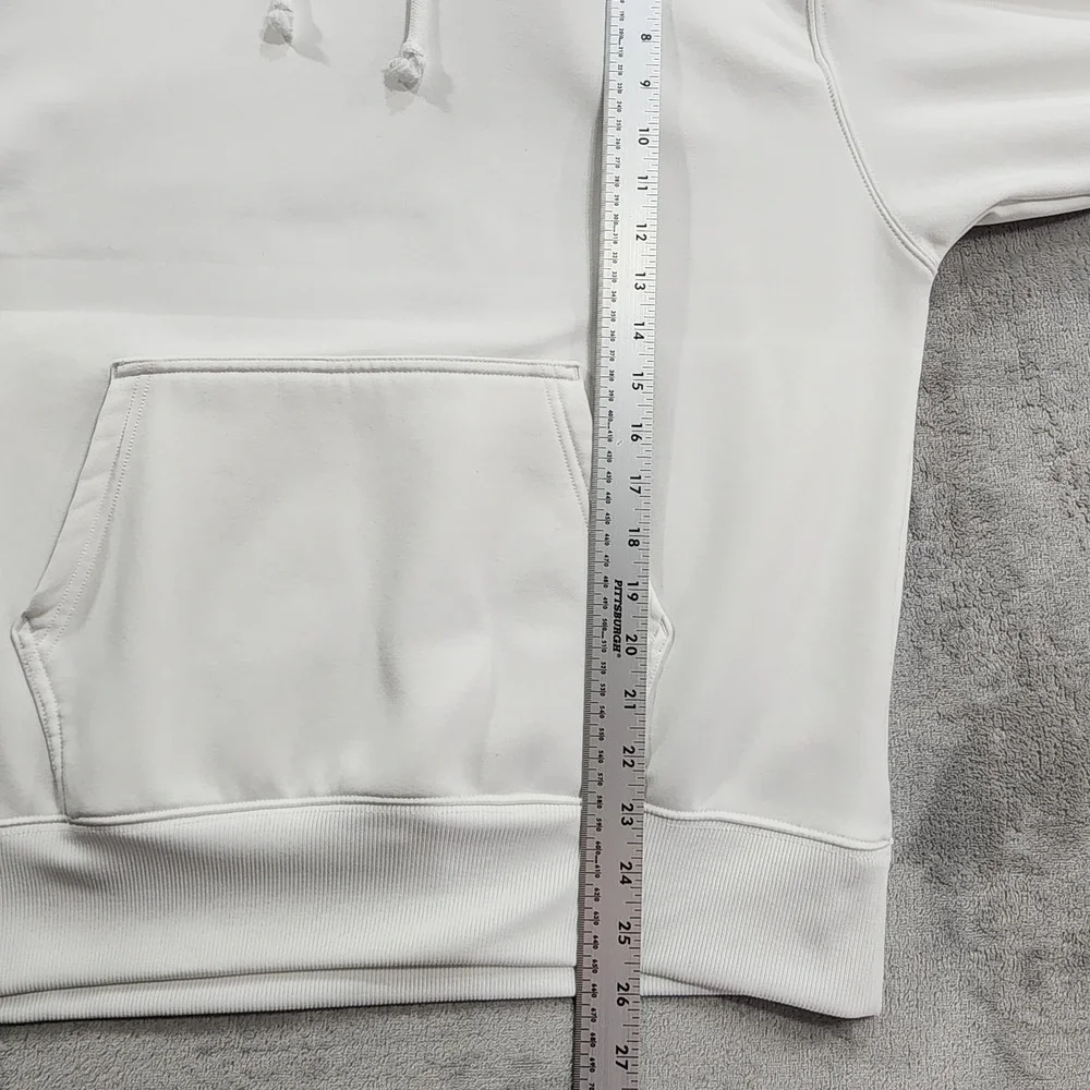 Nike Therma-FIT Hoodie Womens S White Fleece Pullover Training Sweatshirt Logo